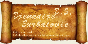 Đenadije Šurbatović vizit kartica
